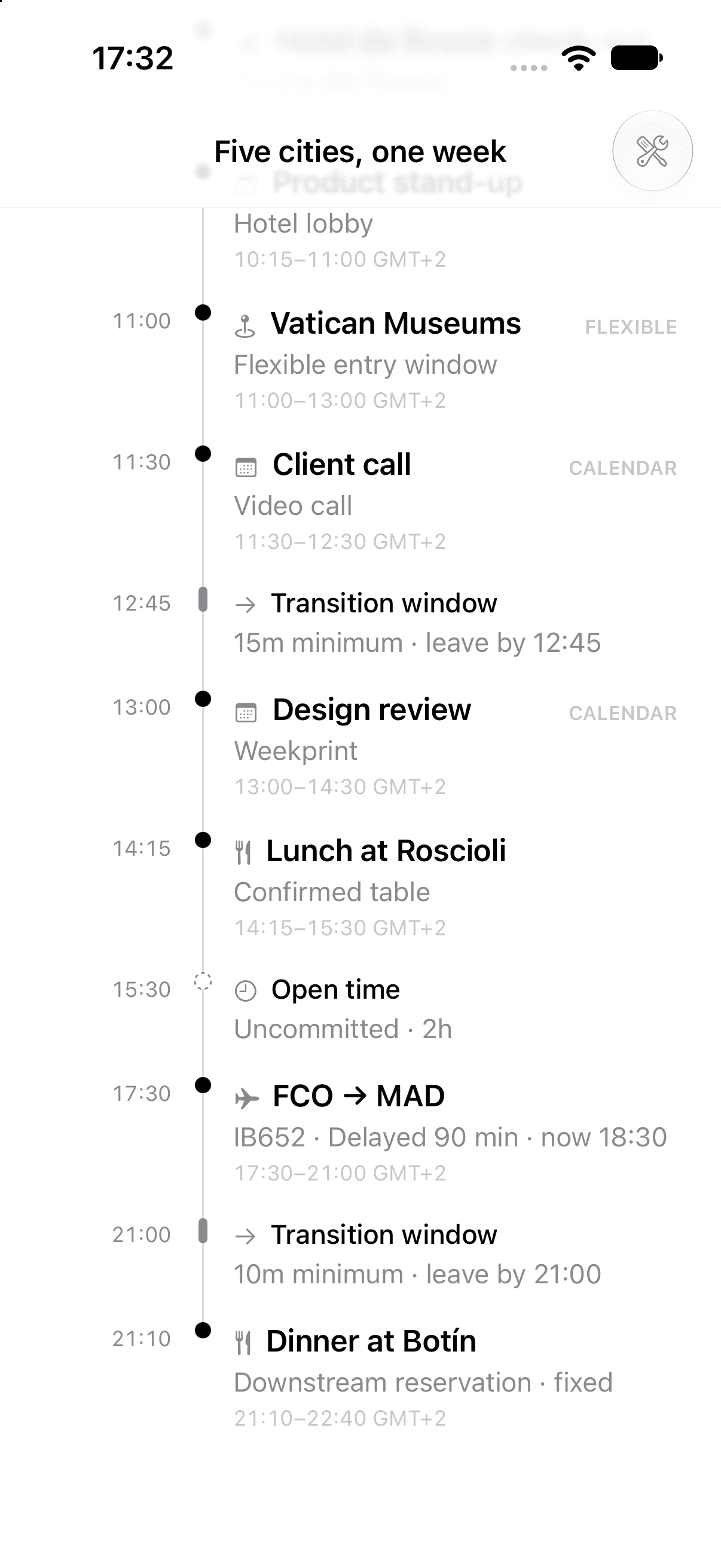 weekprint Journey on iPhone