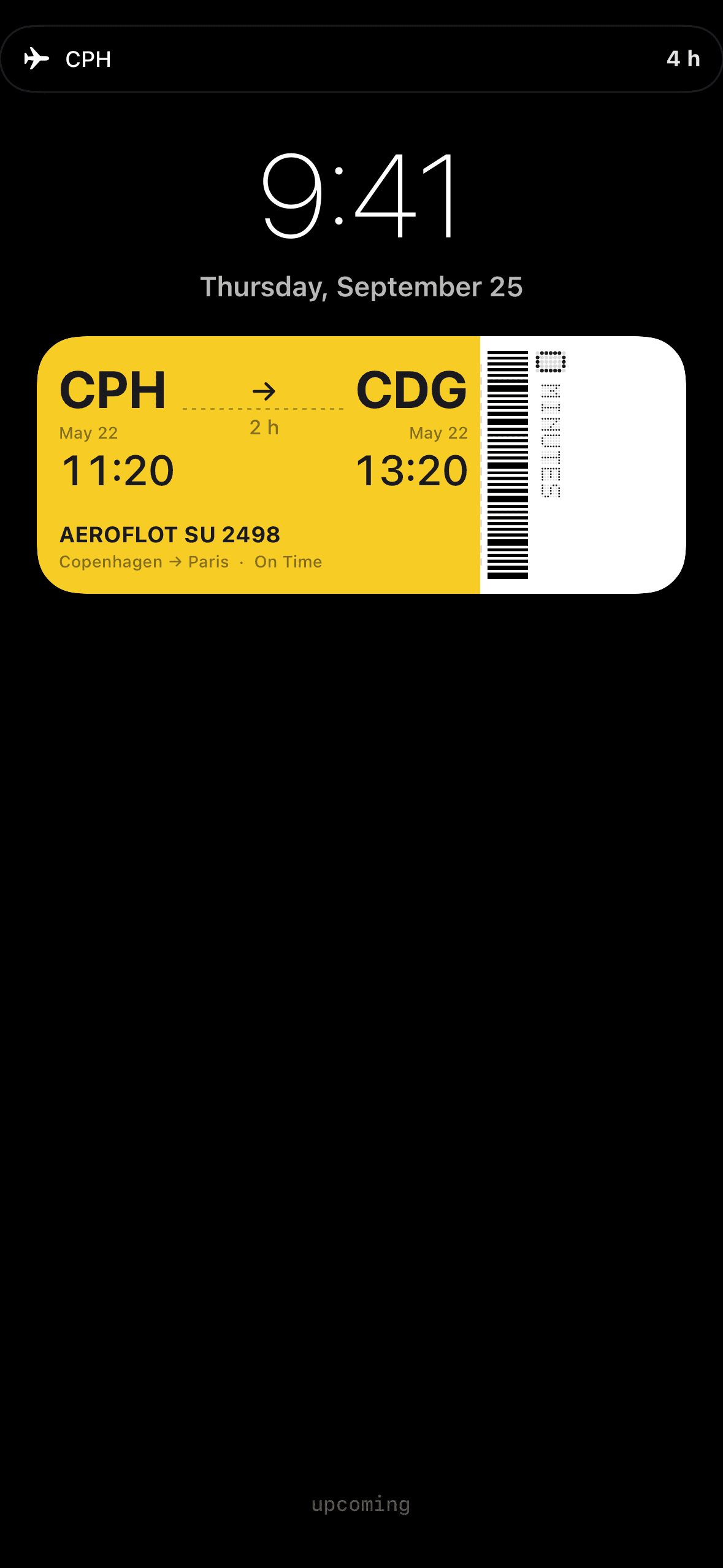 weekprint Live Activity Lock Screen · upcoming